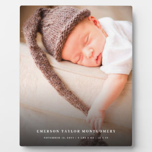 Plaque Photo Classique Simple Noir Dégradé Moderne Photo Famill