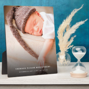 Plaque Photo Classique Simple Noir Dégradé Moderne Photo Famill