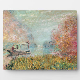 Plaque Photo Claude Monet   Boat Studio on the Seine