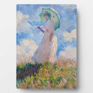 Plaque Photo Claude Monet - Femme avec Parasol face à gauche