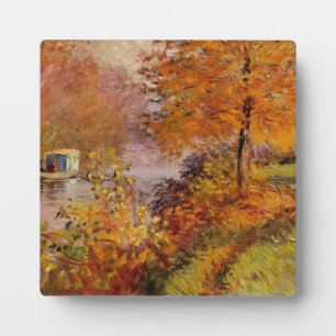 Plaque Photo Claude Monet, Le bateau-atelier,