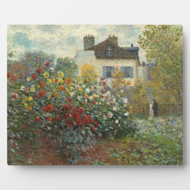 Plaque Photo Claude Monet | Le jardin de l'artiste à Argenteuil (Devant)