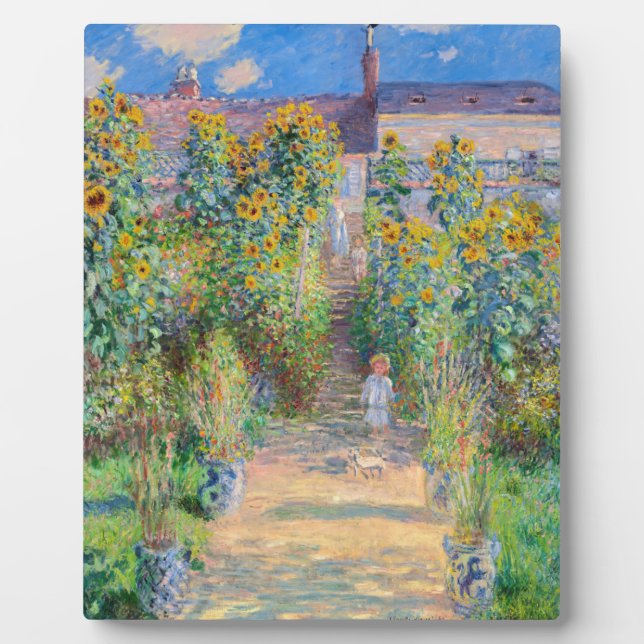 Plaque Photo Claude Monet - Le jardin de l'artiste à Vetheuil (Devant)