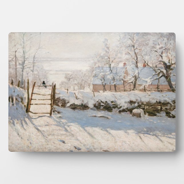 Plaque Photo Claude Monet - Le Magpie (Devant)