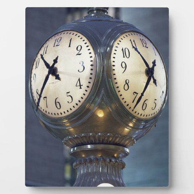 Plaque Photo Clock Concourse Grand Central Station New York (Devant)