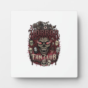 Plaque Photo Club de fans d'horreur Halloween Visage de démon C