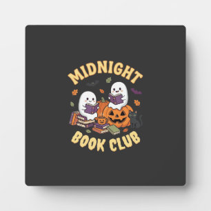 Plaque Photo Club de lecture de fantômes de livre d'Halloween C