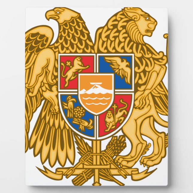 Plaque Photo Coat of arms of Armenia - emblème arménien (Devant)