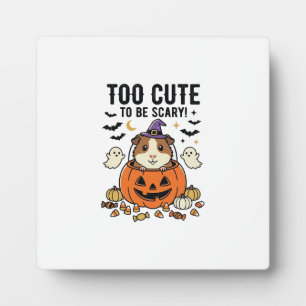 Plaque Photo Cochon d'Inde d'Halloween Trop Mignon Pour être Ef