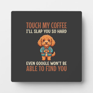 Plaque Photo Cockapoo Amoureux de Café Drôle