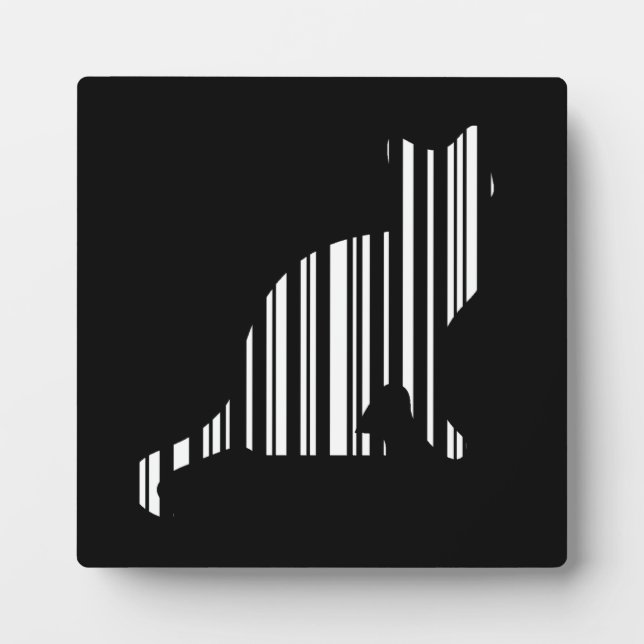 Plaque Photo CODE BARRE CHAT Kitty Code-Barres Animal Motif Des (Devant)