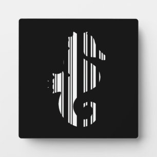 Plaque Photo Code-barres hippocampe Motif de code-barres de poi