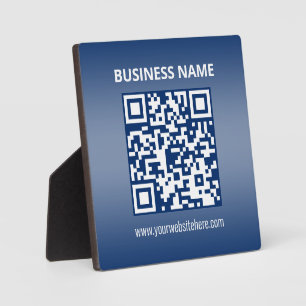 Plaque Photo Code QR   Bleu (ou toute couleur)
