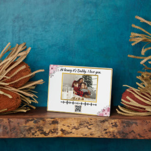 Plaque Photo Code QR d'onde sonore personnalisée   Gif d'enregi
