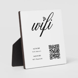 Plaque Photo Code QR du réseau Wifi de marque personnalisée Bla