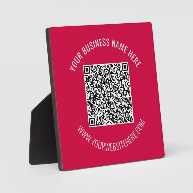 Plaque Photo Code QR personnalisé et feuille de travail de text (Recto)
