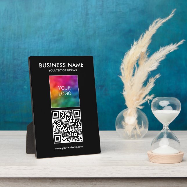Plaque Photo Code QR personnalisé Logo d'entreprise Modèle de s (Côté)