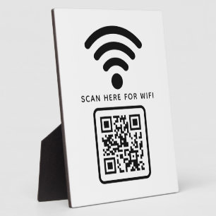 Plaque Photo Code QR Wifi Scan pour se connecter Autocollant 