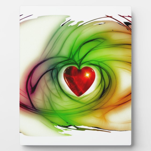 Plaque Photo Coeur d'art moderne, cadeaux motifs d'amour chic p (Devant)