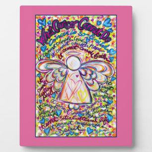 Plaque Photo Coeurs de printemps Cancer Ange Peinture Poème Pla
