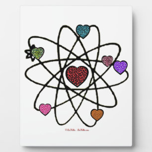 Plaque Photo Coeurs Empreintes de léopard de Valentine atomique