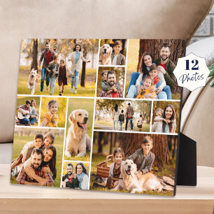 Plaque Photo Collage de 12 Photos Unique Minimaliste Simple