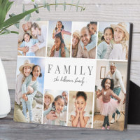 Collage de photos de famille personnalisé avec nom