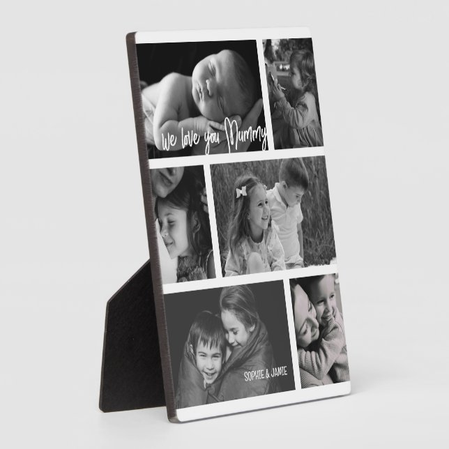 Plaque Photo Collage de photos de maman 6 (Côté)