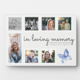 Plaque Photo Collage de photos en souvenir papillon