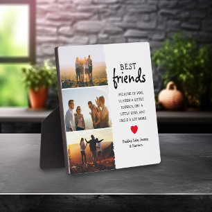 Plaque Photo Collage de photos et citation des meilleurs amis t