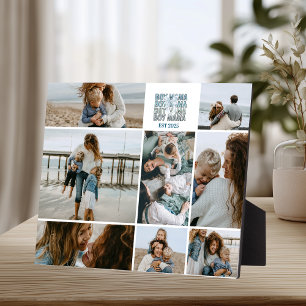 Plaque Photo Collage de photos personnalisé pour maman de 8 enf