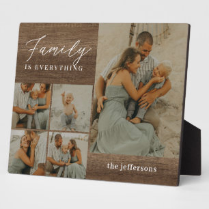 Plaque Photo Collage familial Rustique moderne Photo de bureau 