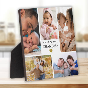 Plaque Photo Collage personnalisé Nous t'aimons Grand-mère 5 Ph