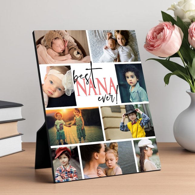Plaque Photo Collage photo Best Nana Ever (Créateur téléchargé)