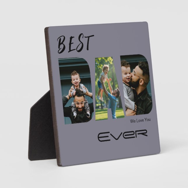 Plaque Photo Collage photo de Best Dad Ever (Recto)