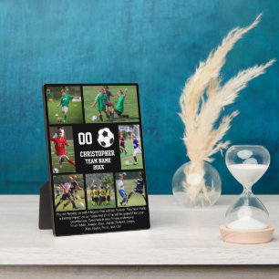 Plaque Photo Collage photo de football à 7 équipe nom