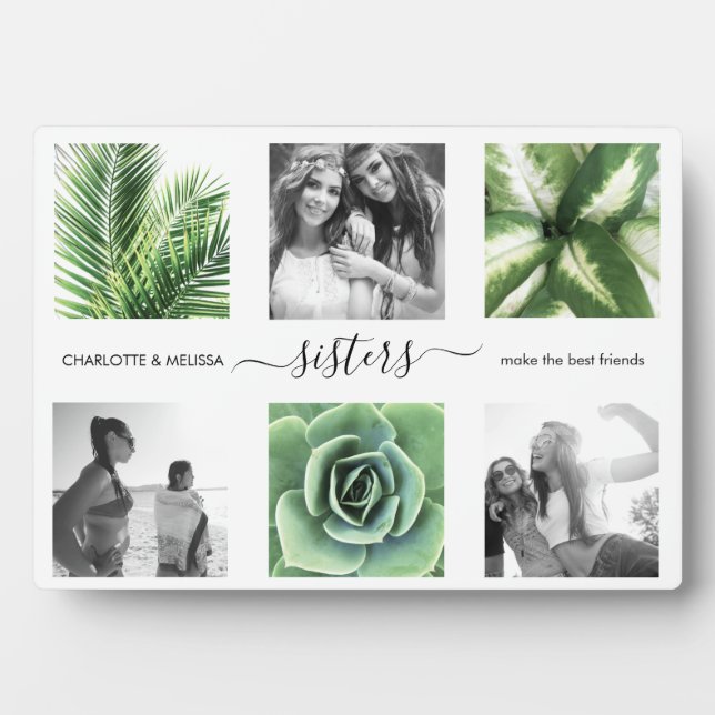 Plaque Photo Collage photo de soeurs modernes (Devant)
