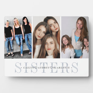 Plaque Photo Collage photo de soeurs personnalisées