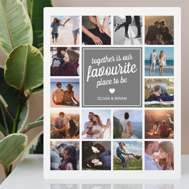 Plaque Photo Collage photo de son et de ses 16 (Créateur téléchargé)