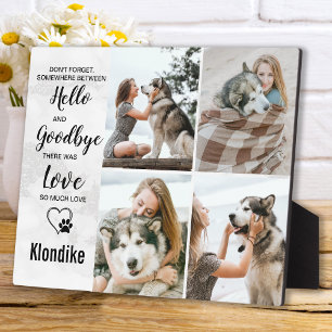 Plaque Photo Collage photo de souvenir perte d'animal à la mémo
