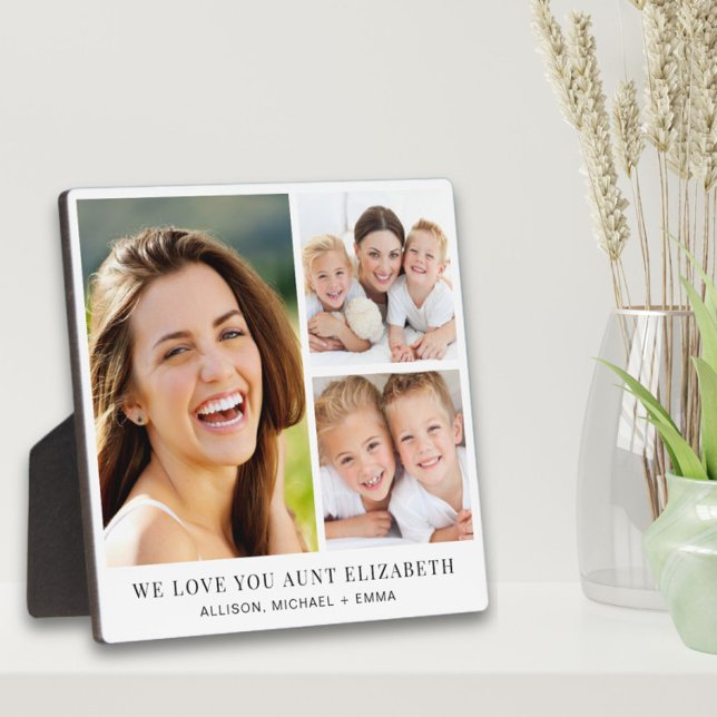 Plaque Photo Collage photo de Tante Love You 3 (Créateur téléchargé)