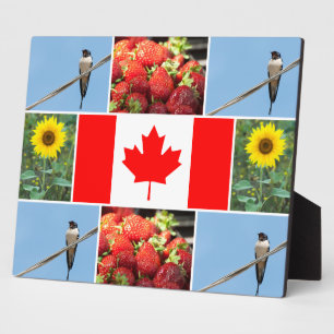 Plaque Photo Collage photo personnalisable et drapeau du CANADA