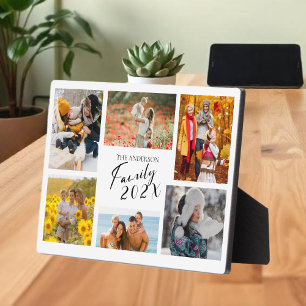 Plaque Photo Collage photo personnalisé de la famille 2025
