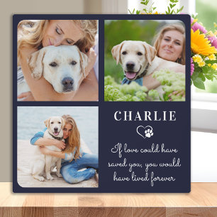Plaque Photo Collage Photo Personnalisé en Mémoire d'un Animal 