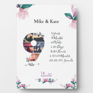 Plaque Photo Collage photo personnalisé Love Couple anniversair