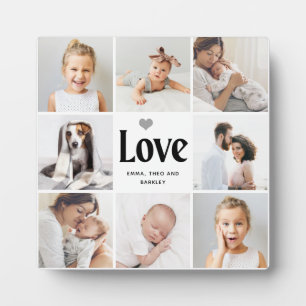 Plaque Photo Collage photo simple et moderne Amour