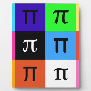 Plaque Photo colorblock happy pi day