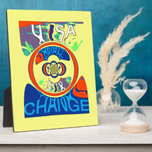 Plaque Photo Colorful USA Change : Un design festif