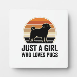 Plaque Photo Concepteur de chemise pour fille et chien vintage