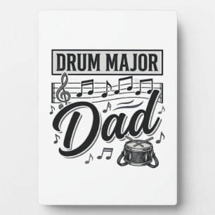 Plaque Photo Conception de chemise de musique vintage Drum Majo